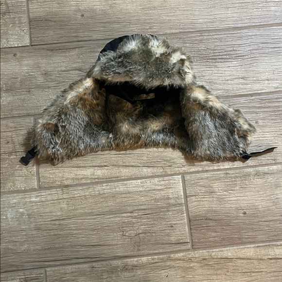 Natural Reflections,Faux Fur Hat, Black/Brown - Picture 2 of 5